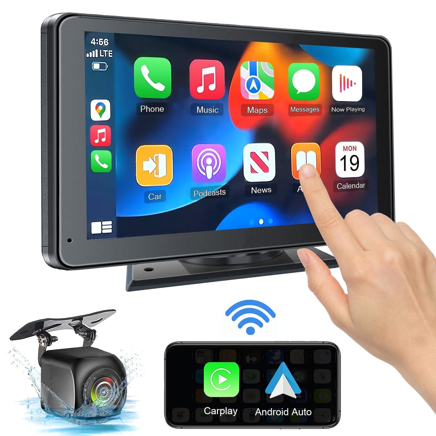 Autoradio 7" sans Fil CarPlay & Android Auto (Dash Mount)