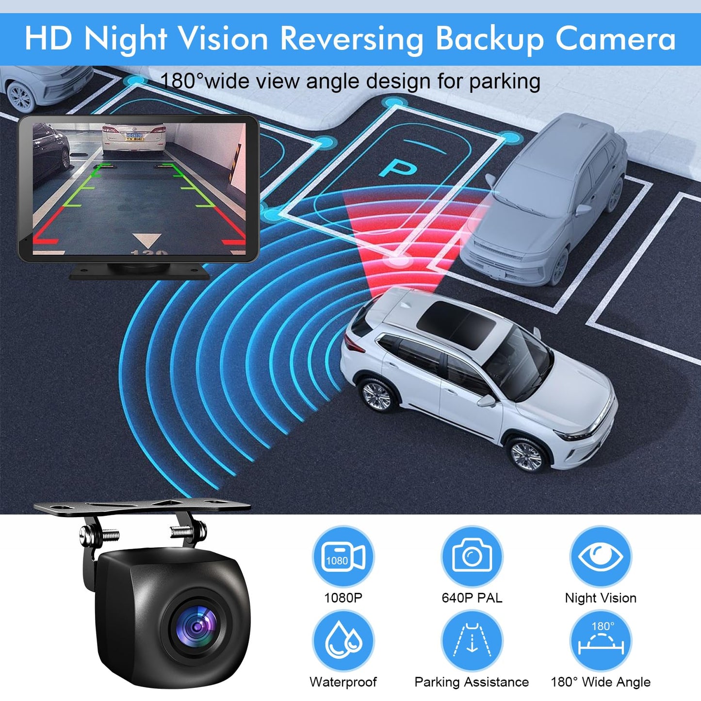 Autoradio 7" sans Fil CarPlay & Android Auto (Dash Mount)