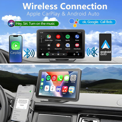 Autoradio 7" sans Fil CarPlay & Android Auto (Dash Mount)
