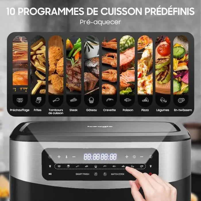 AirFryer | Double Compartiment 12L | Cuisson Croustillante et Saine